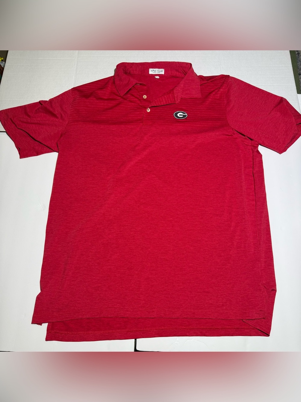 Peter Millar Georgia Bulldogs Summer Comfort Polo Shirt Mens XL Red Golf UGA